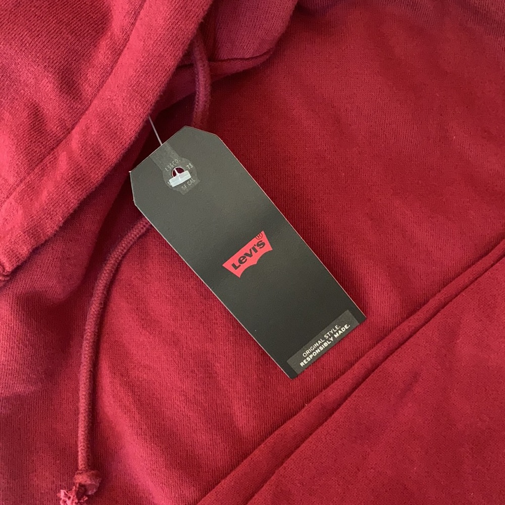 New LEVI'S Coastal Cruise red Hoodie - Picture 7 of 8